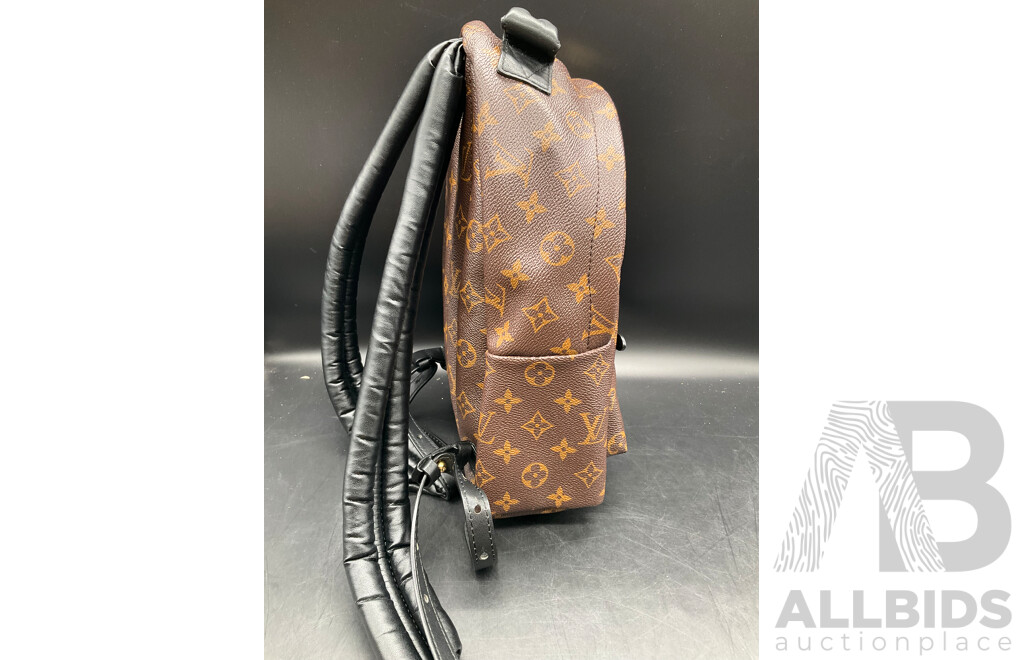 Palm Spring Backpack Brown Branded LOUIS VUITTON