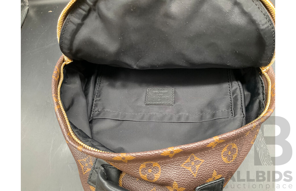 Palm Spring Backpack Brown Branded LOUIS VUITTON