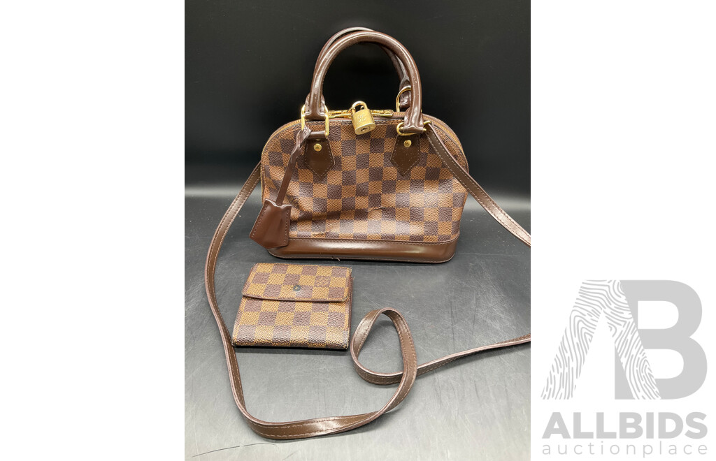 Alma BB Handbag and Elise Compact Wallet Branded LOUIS VUITTON