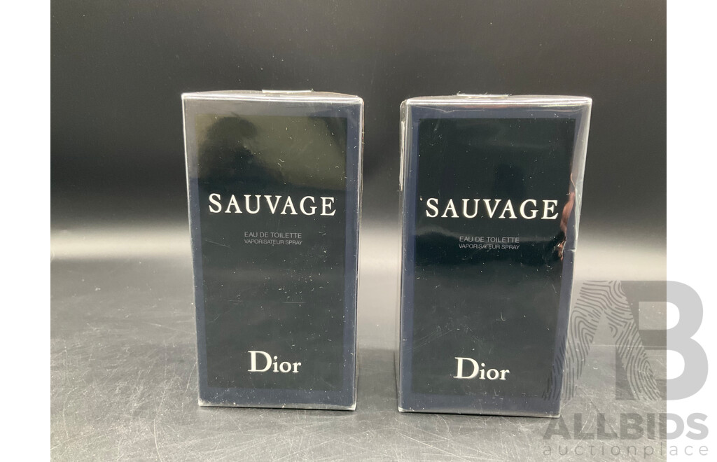 DIOR Sauvage Eau De Toilette 100ml - Lot of 2