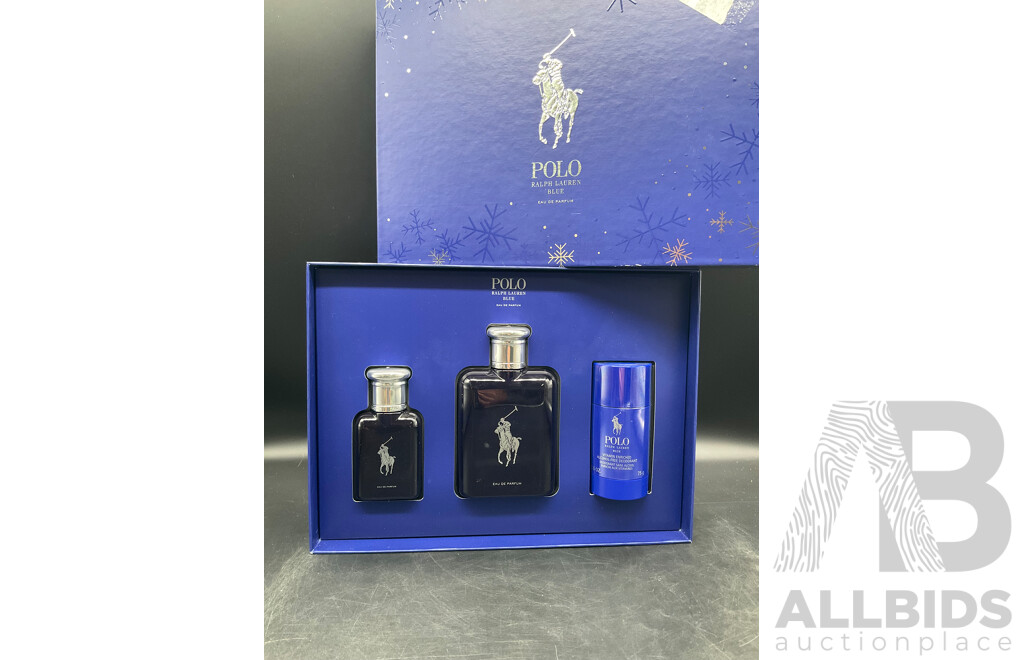 RALPH LAUREN Blue for Men Eau De Parfum 3 Piece Set