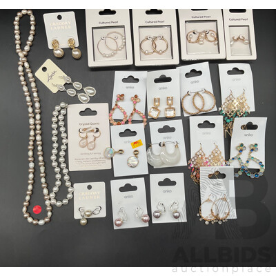 LOUISA and ANKO Costume Jewellery Collection Including Necklaces, Earrings and More - Lot of 21