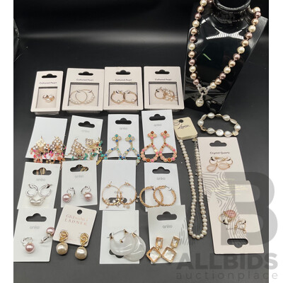 LOUISA and ANKO Costume Jewellery Collection Including Necklaces, Earrings and More - Lot of 21