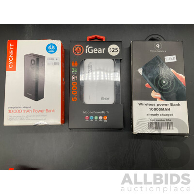 CYGNETT, IGEAR Power Bank - Lot of 3