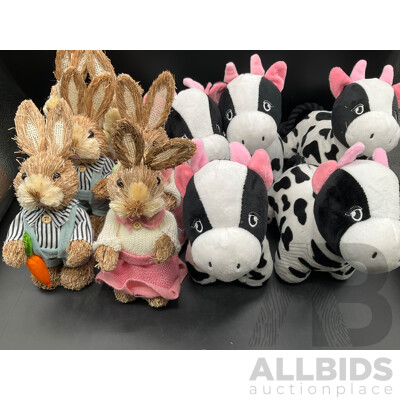 Mix Easter Rabbits and Soft Toys - Lot of 11