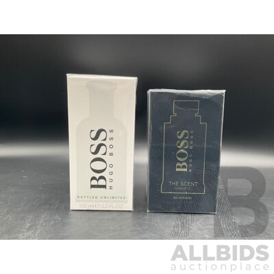 HUGO BOSS Bottled Unlimed Eau De Parfum and the Scent Magnetic Eau De Toilette - Lot of 2