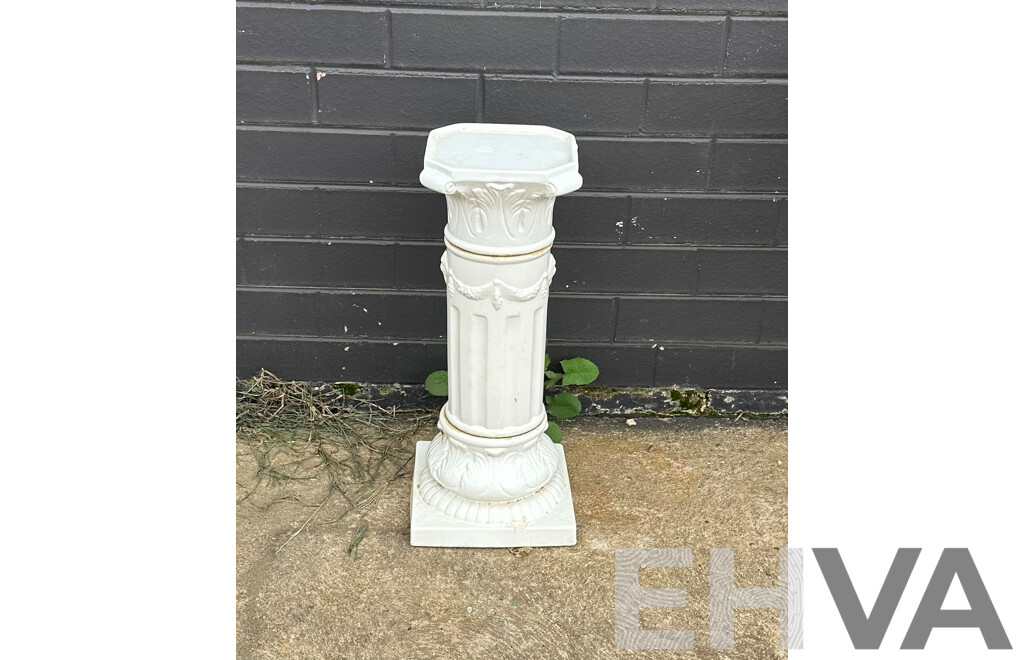 White Porcelain Garden Flower Stand