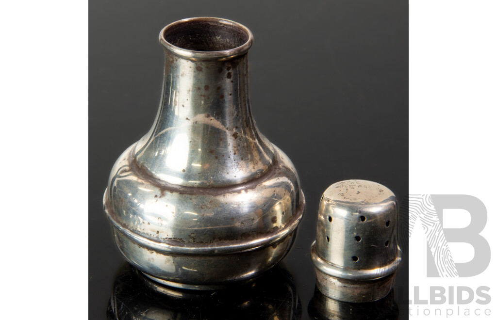 Antique Sterling Silver Pepper Shaker, Birmingham 1923