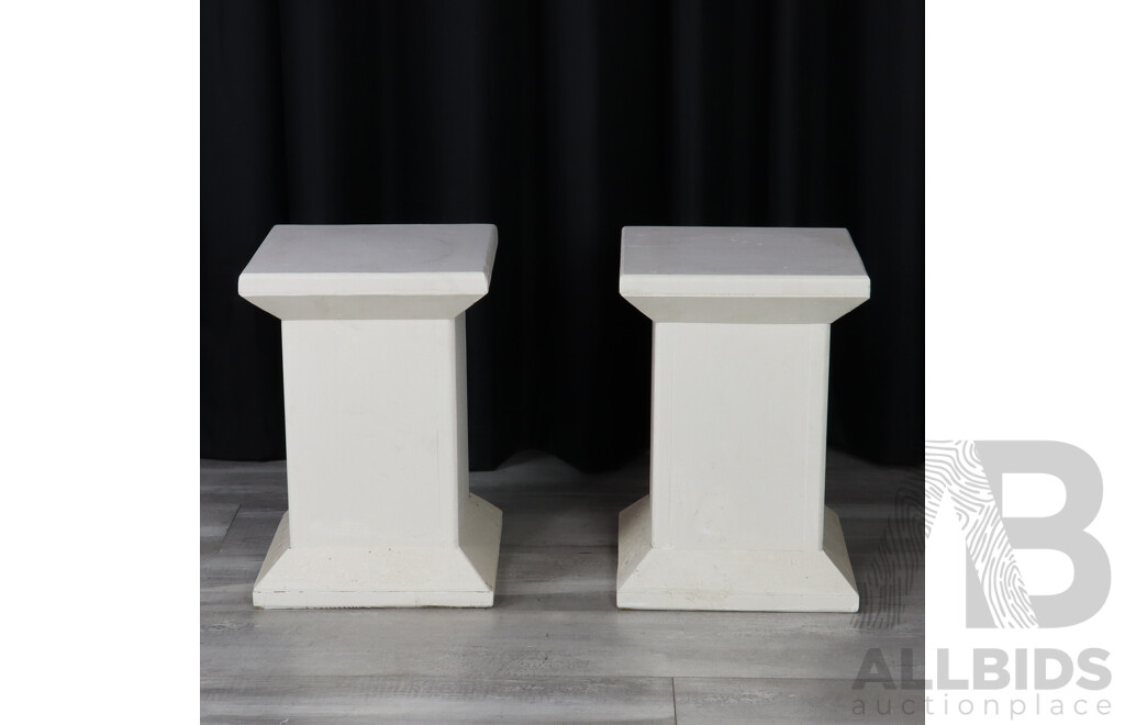 Pair of Painted Timber Plinths