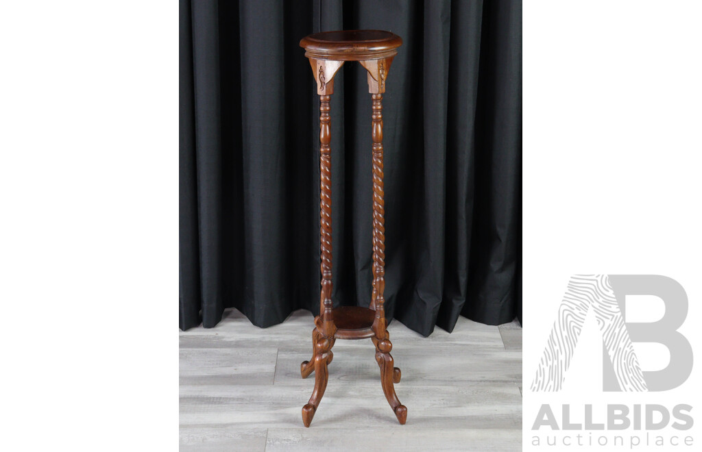 Reproduction Mahogany Plant Stand