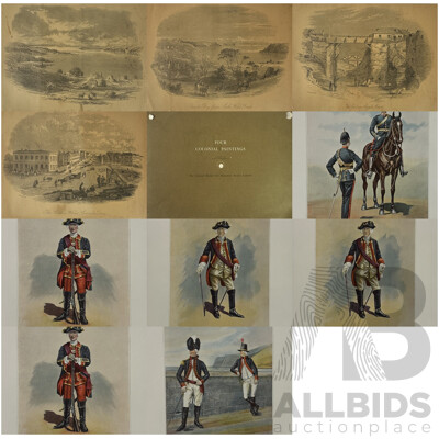 Wonderful Collection of Vintage Prints Including Portraits of Royal Artillery; Historical Australian Landscapes & Landmarks & Three Colonial Paintings From the Late 1800s (approx 45 in Total)