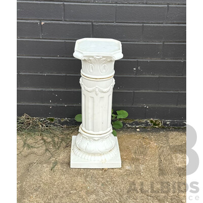 White Porcelain Garden Flower Stand