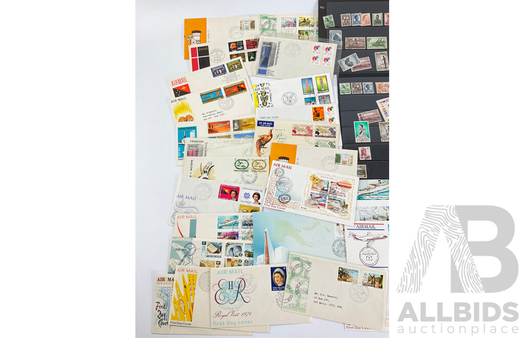 Collection of Papua New Guinea Stamps and First Day Covers