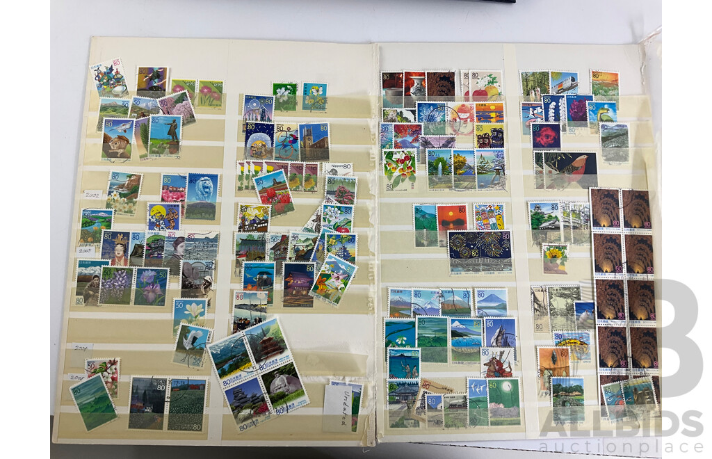 Collection of Japanese Cancelled Stamps, Examples Spanning 1890's to 2000's, Imperf, Tobacco Tax, Revenue and More