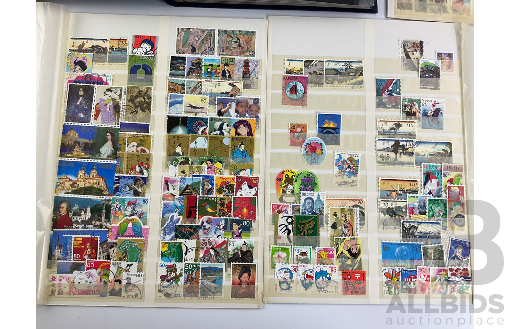 Collection of Japanese Cancelled Stamps, Examples Spanning 1890's to 2000's, Imperf, Tobacco Tax, Revenue and More