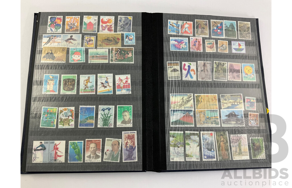 Collection of Japanese Cancelled Stamps, Examples Spanning 1890's to 2000's, Imperf, Tobacco Tax, Revenue and More