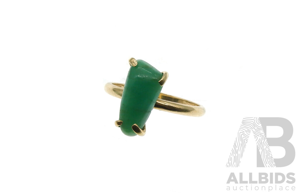 9ct Australian Kwinana Emerald Ring (poona), Size K, 1.90 Grams