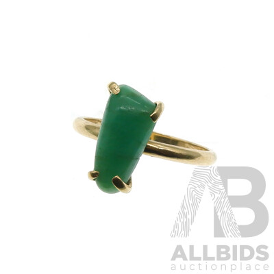 9ct Australian Kwinana Emerald Ring (poona), Size K, 1.90 Grams