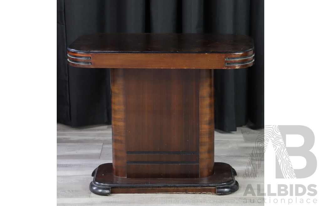 Art Deco Single Pedestal Occasional Table