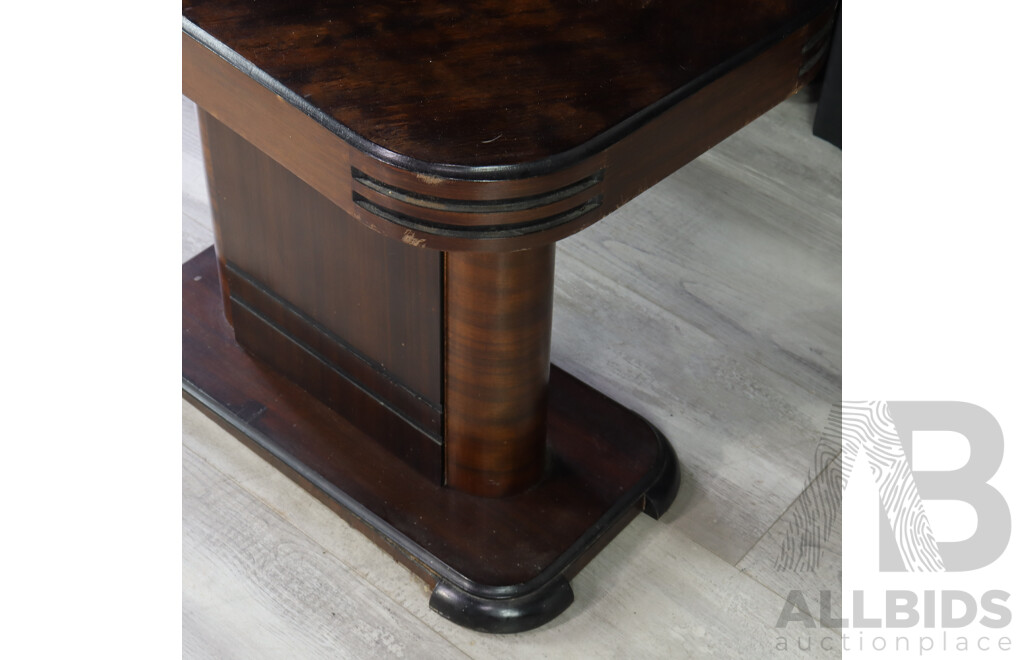 Art Deco Single Pedestal Occasional Table