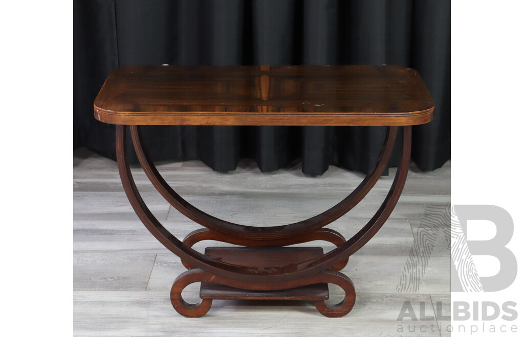 Good Art Deco Hoop Base Occasional Table