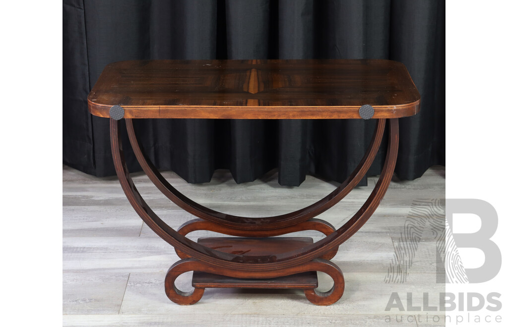 Good Art Deco Hoop Base Occasional Table