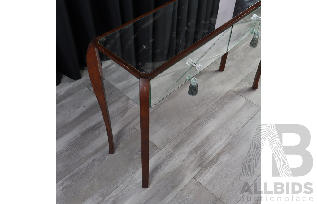 Modern Mirrored Two Drawer Hall Table