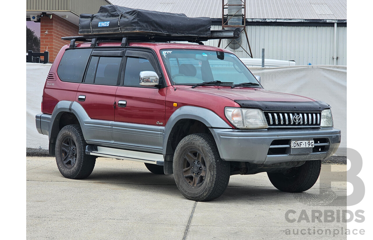 5/1998 Toyota Landcruiser Prado Grande VX (4x4) VZJ95R 4d Wagon Red 3.4L