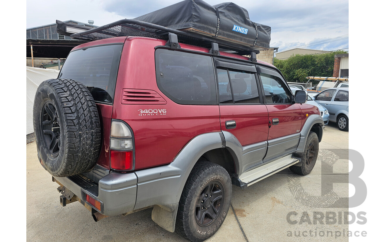 5/1998 Toyota Landcruiser Prado Grande VX (4x4) VZJ95R 4d Wagon Red 3.4L