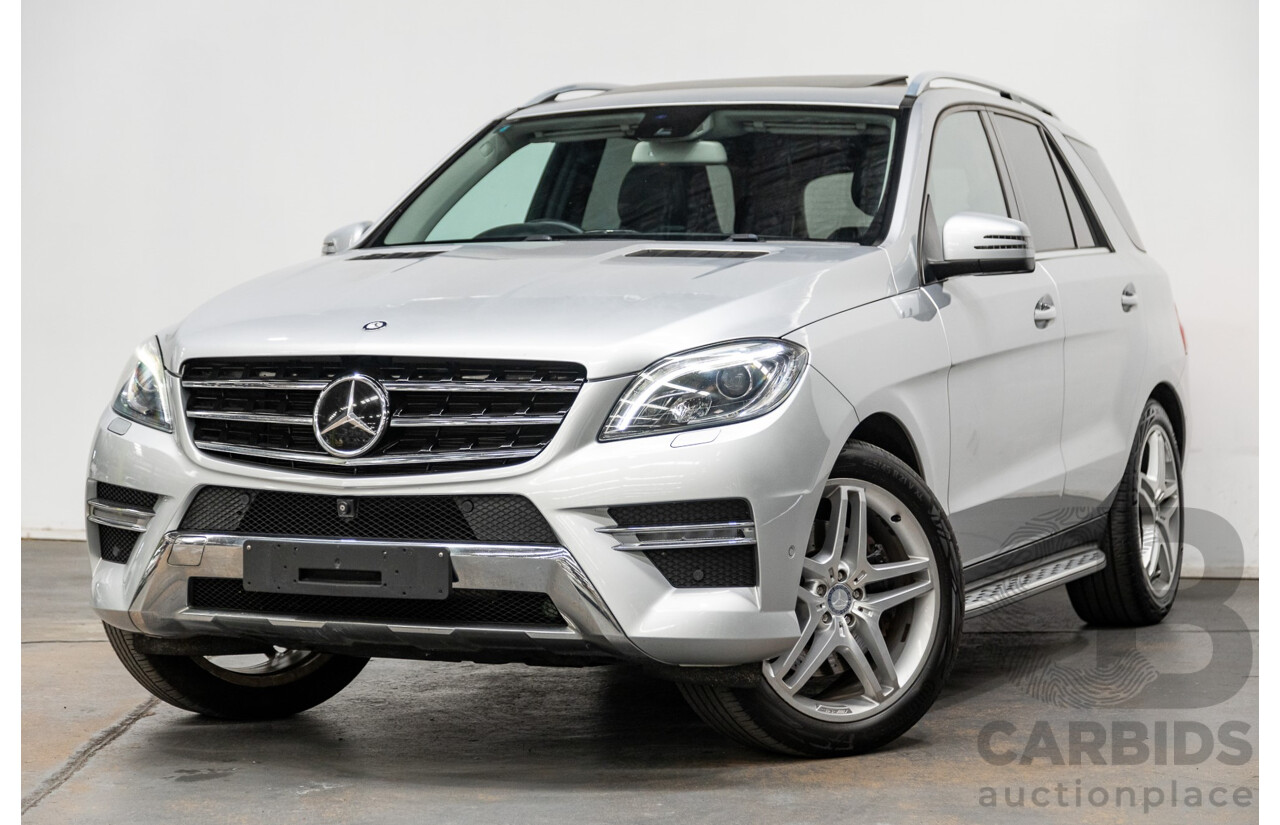 3/2014 Mercedes Benz ML 400 (4x4) AMG Sports Pack 166 MY14 4d Wagon Iridium Silver Metallic Twin Turbo V6 3.0L