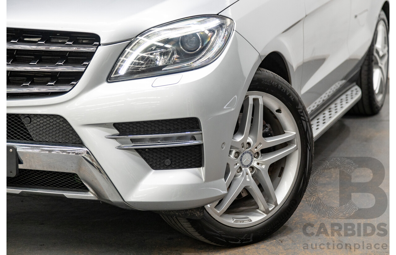 3/2014 Mercedes Benz ML 400 (4x4) AMG Sports Pack 166 MY14 4d Wagon Iridium Silver Metallic Twin Turbo V6 3.0L