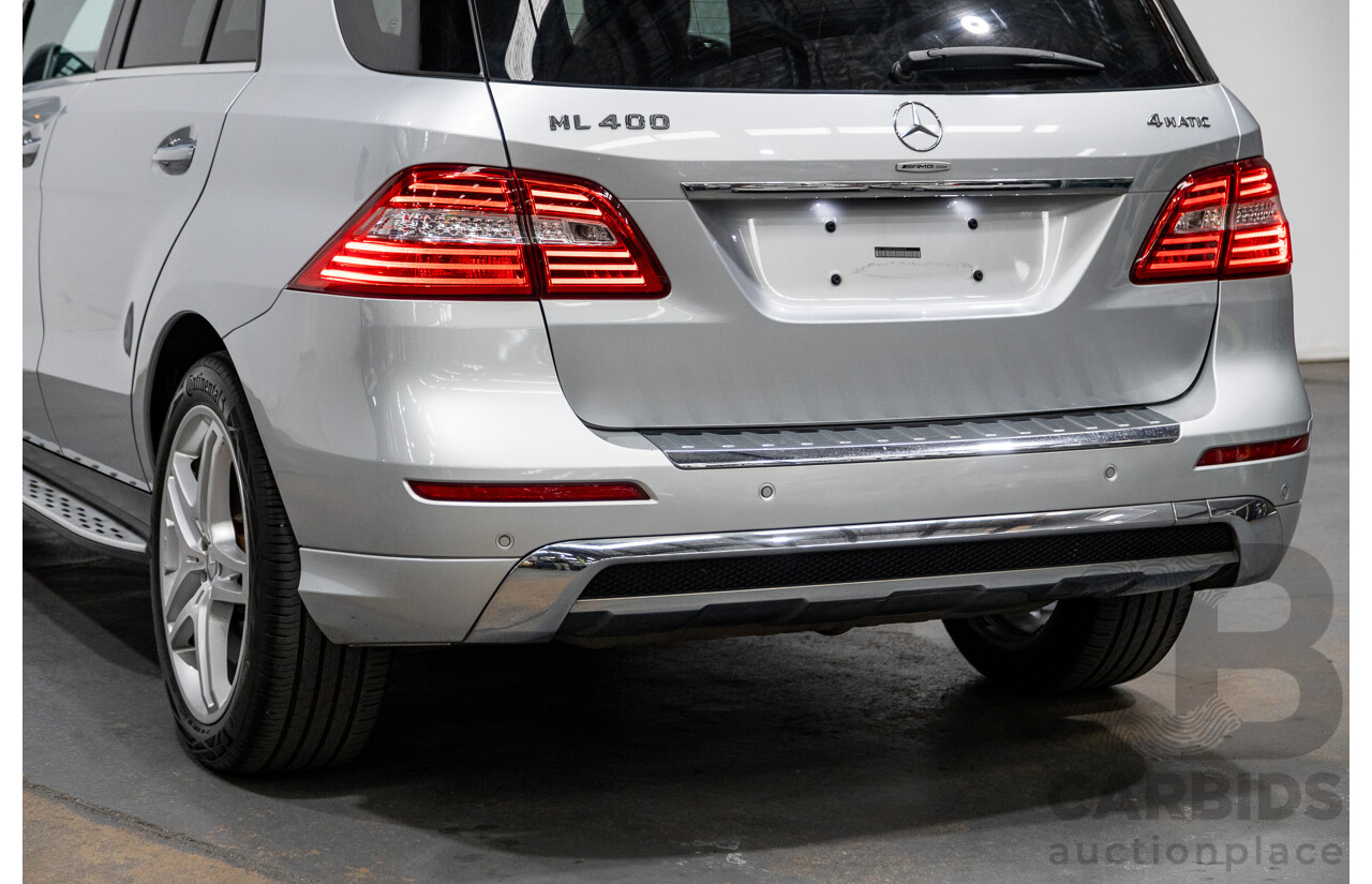 3/2014 Mercedes Benz ML 400 (4x4) AMG Sports Pack 166 MY14 4d Wagon Iridium Silver Metallic Twin Turbo V6 3.0L