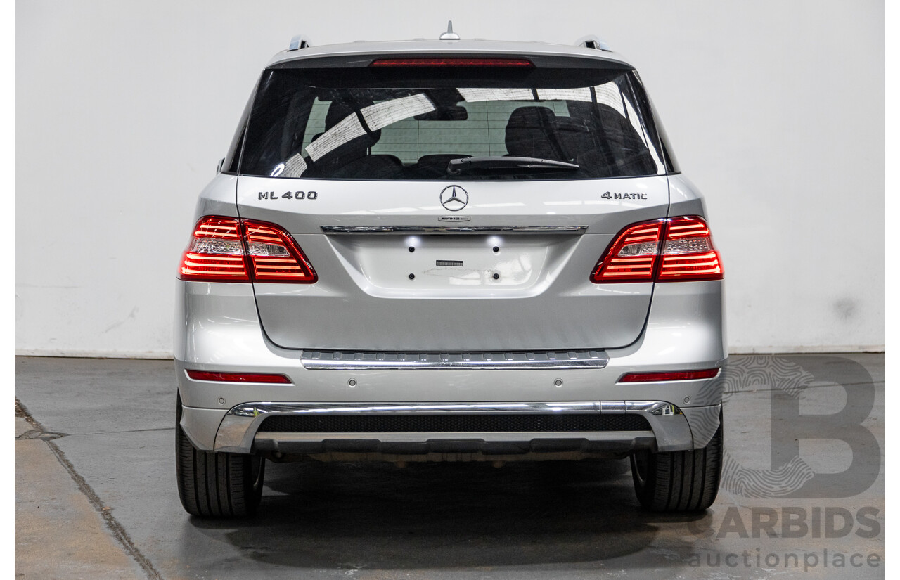 3/2014 Mercedes Benz ML 400 (4x4) AMG Sports Pack 166 MY14 4d Wagon Iridium Silver Metallic Twin Turbo V6 3.0L