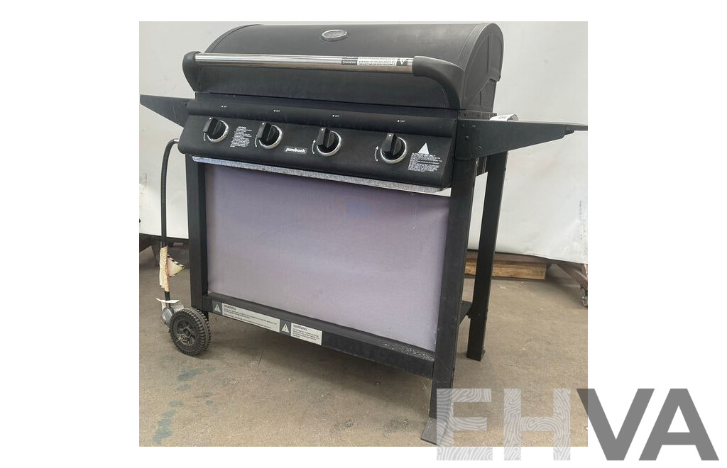 Jumbuck 4 burner hooded bbq best sale