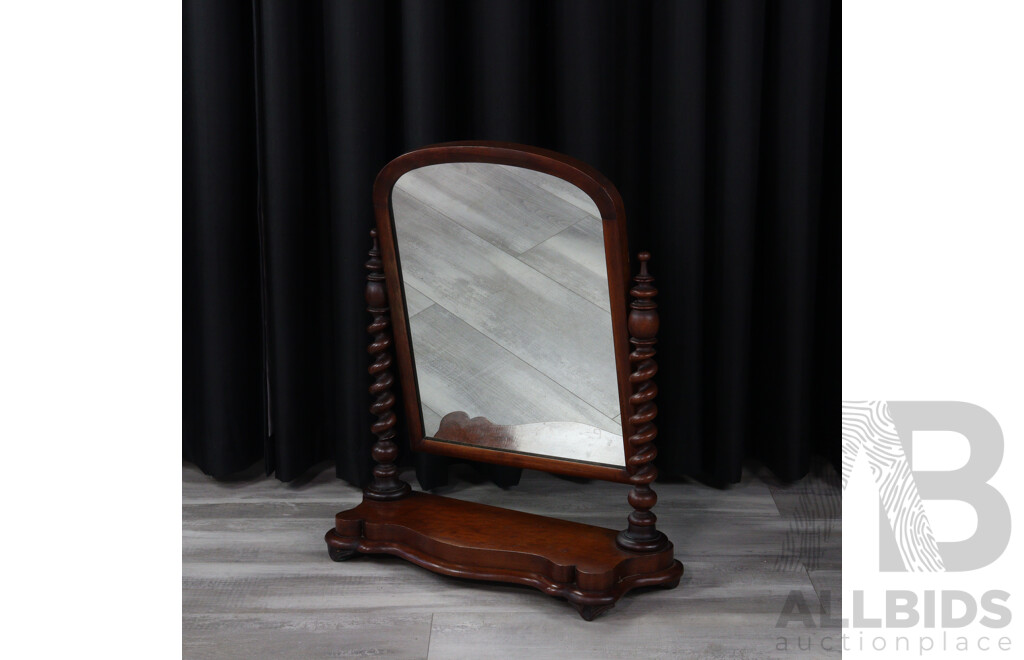 Victorian Mahogany Toilet Mirror