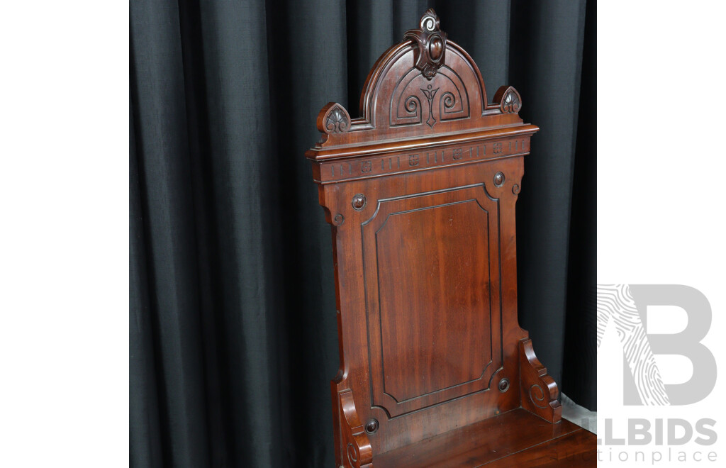 Pair of Early Victorian Mahogany Hall Chairs