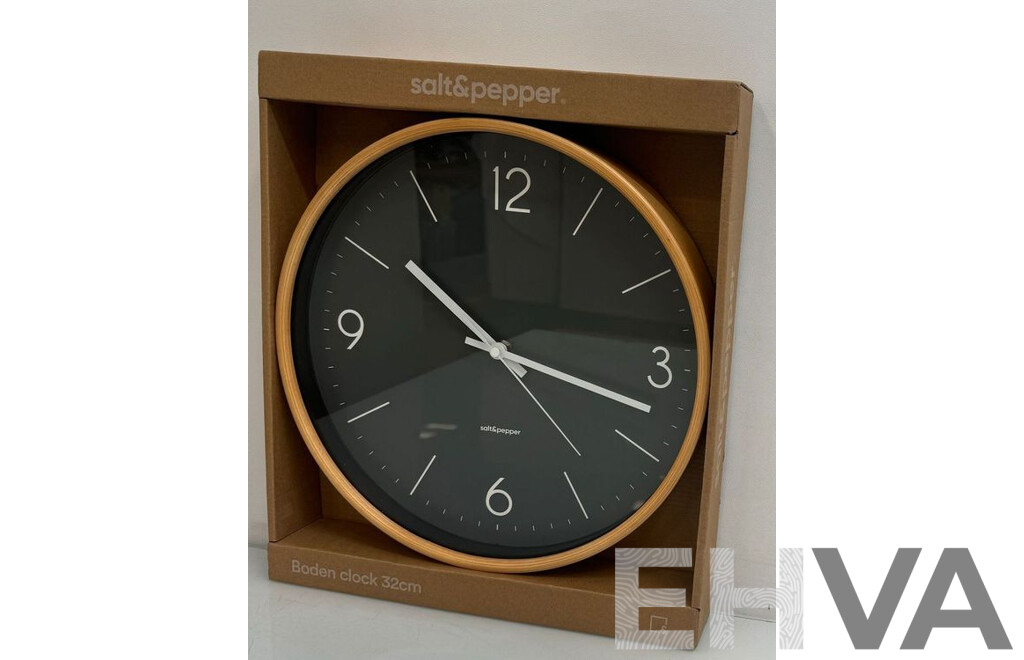 Salt & Pepper 32cm Boden Clock