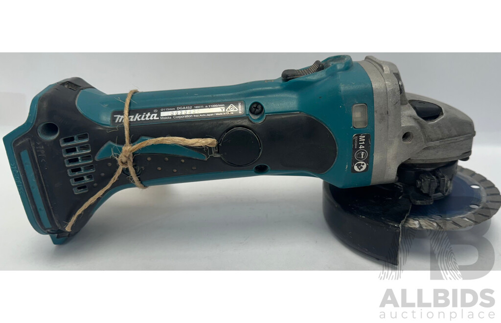 Makita 18V Cordless Angle Grinder