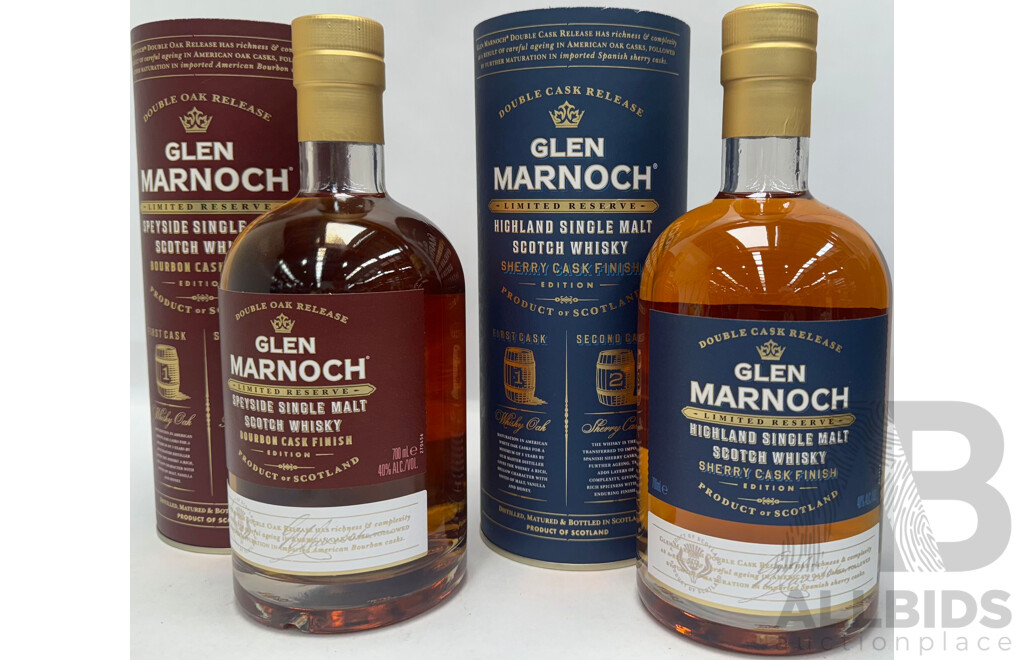 Wild Turkey & Glen Marnoch Whisky - Lot of 4