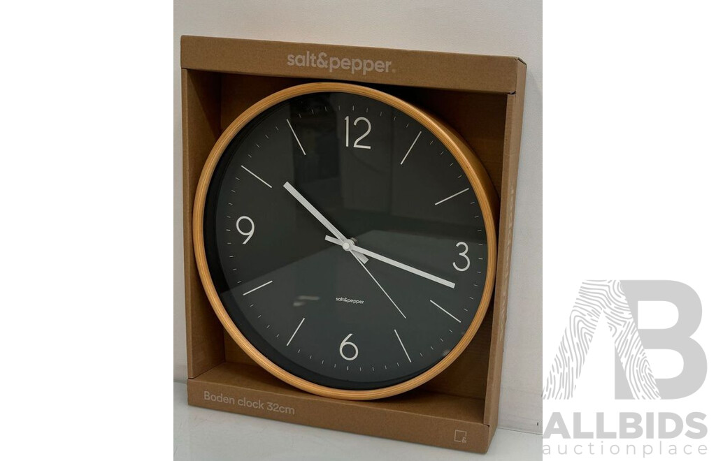 Salt & Pepper 32cm Boden Clock