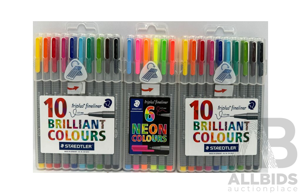 Triplus 0.3mm Fineliners - Lot of 26