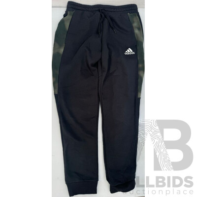 Black Adidas Tapered Leg Full Length Pants