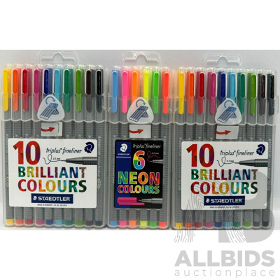 Triplus 0.3mm Fineliners - Lot of 26