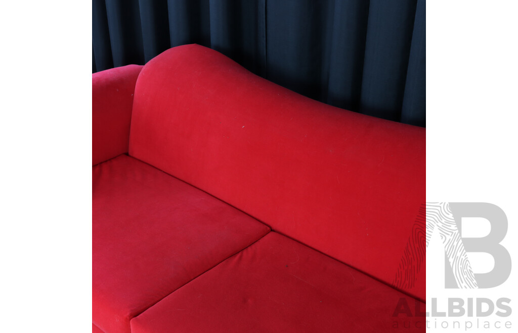 Oversized Rouge Red Three Piece Lounge Suite