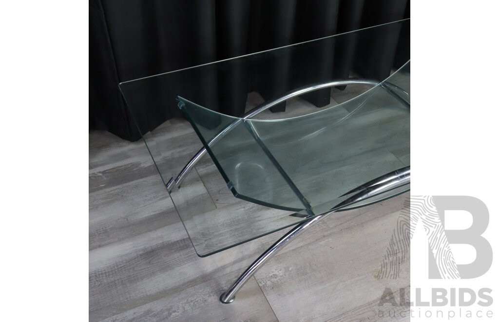 Chrome and Glass Coffee Table