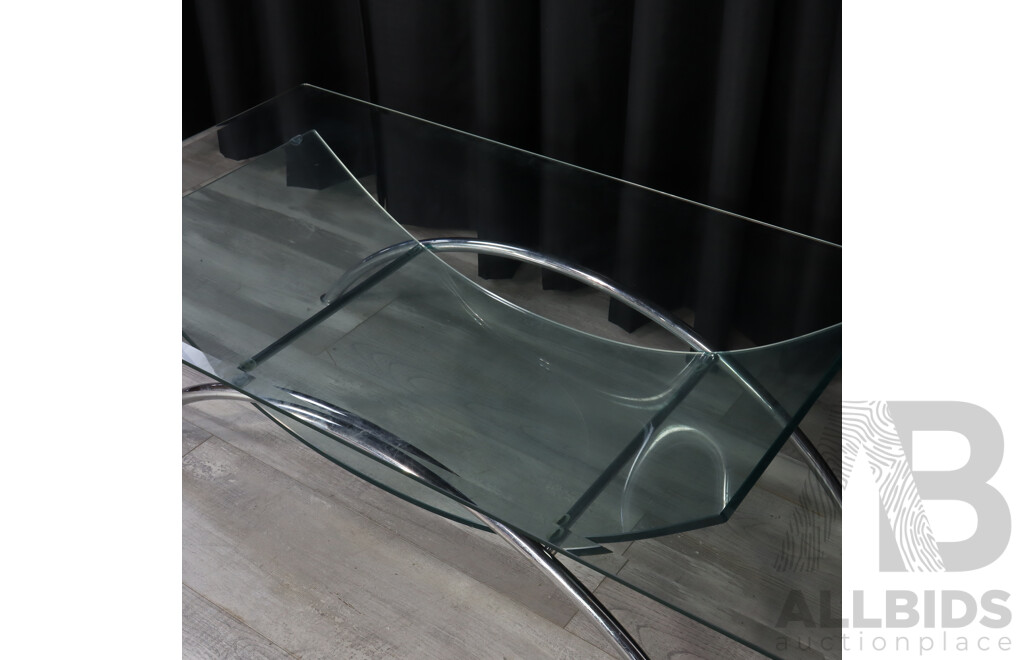 Chrome and Glass Coffee Table