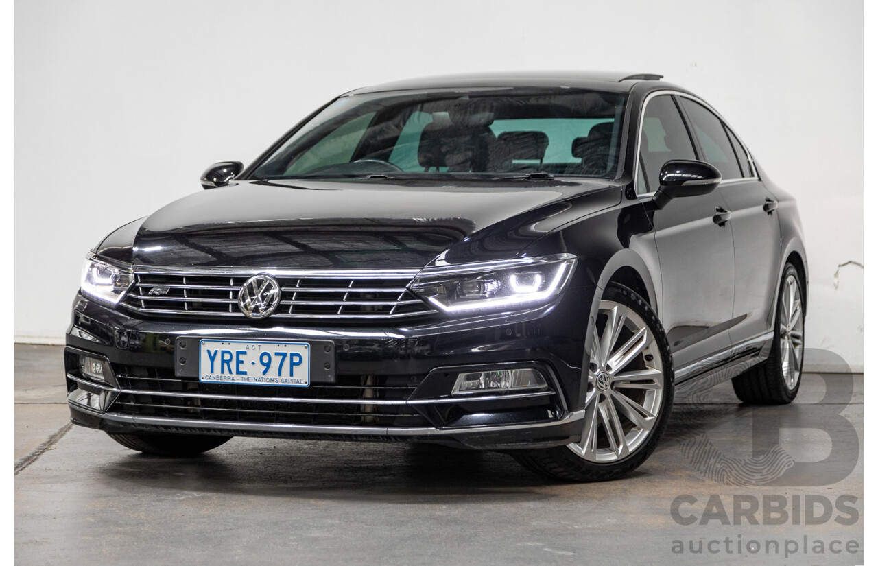 11/2015 Volkswagen Passat 140 TDI Highline R-Line Pack 3C B8 MY16 4d Sedan Deep Black Pearl Turbo Diesel 2.0L