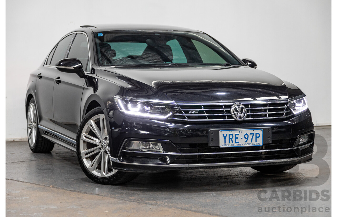 11/2015 Volkswagen Passat 140 TDI Highline R-Line Pack 3C B8 MY16 4d Sedan Deep Black Pearl Turbo Diesel 2.0L