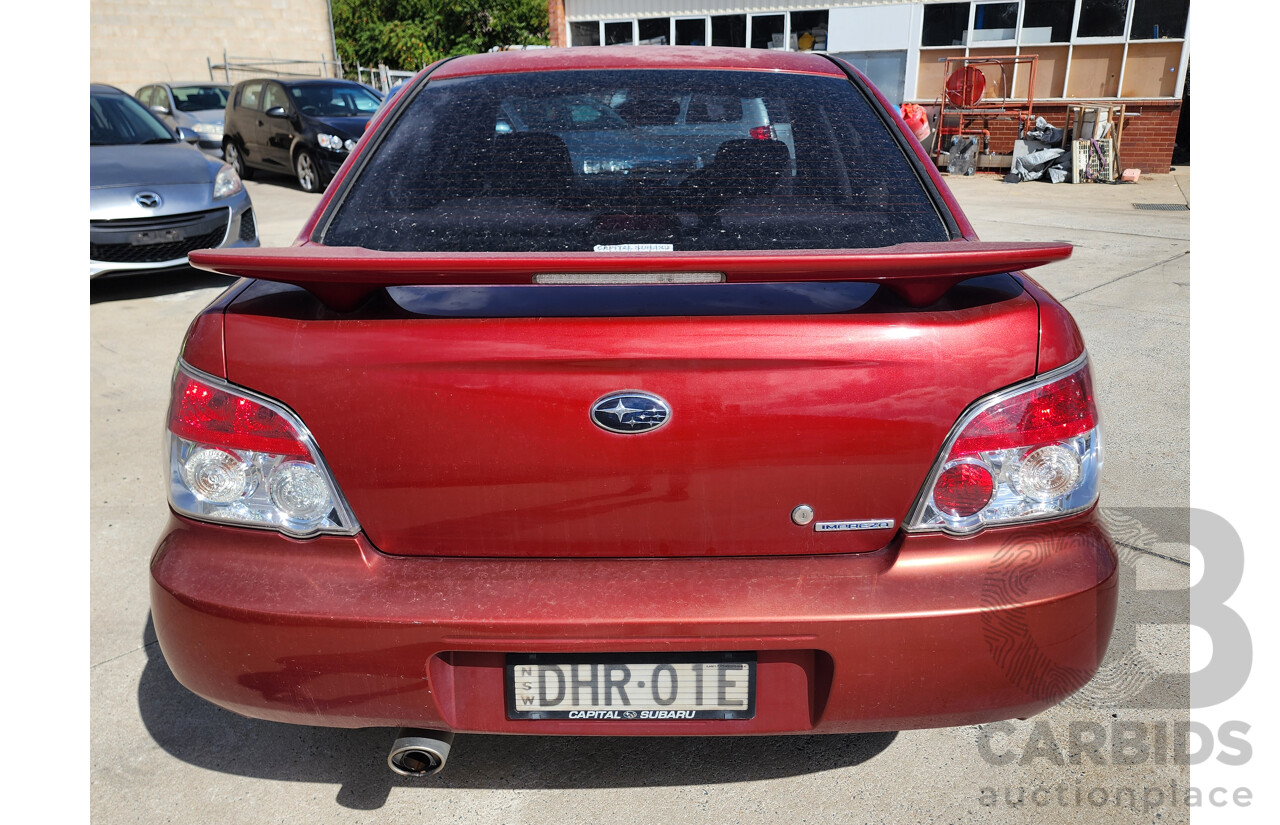 4/2007 Subaru Impreza 2.0i (awd) MY07 4d Sedan Red 2.0L