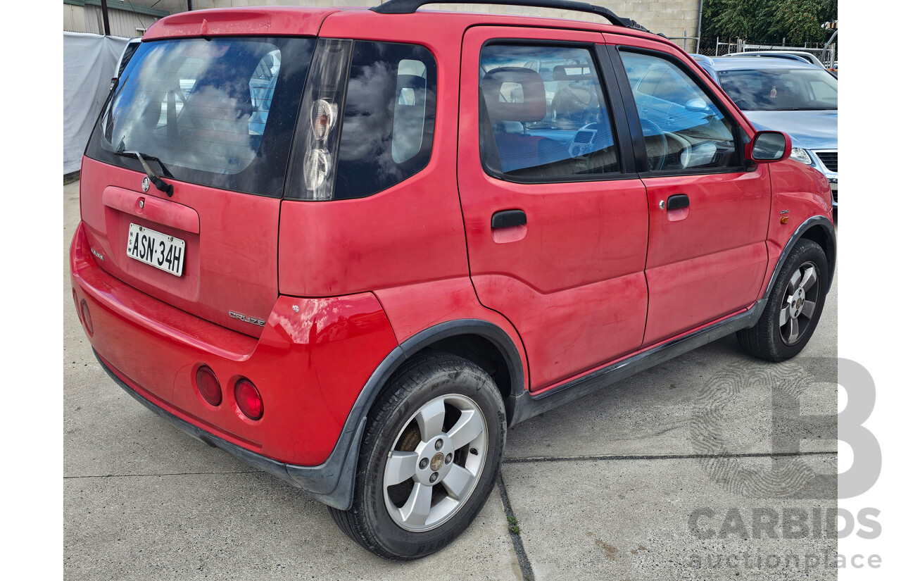 7/2003 Holden Cruze  YG 4d Wagon Red 1.5L